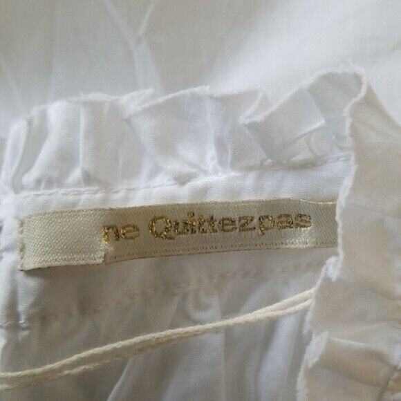 New Anthropologie Venezia Embellished Tank Top by Ne Quittez $118 SMALL White - Picture 5 of 5